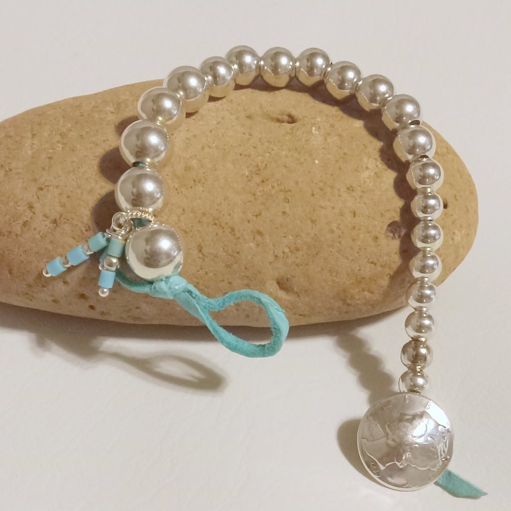 Sterling Silver Graduated Bead Bracelet